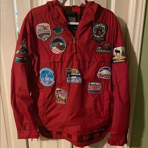 Copper rivet hoodie windbreaker